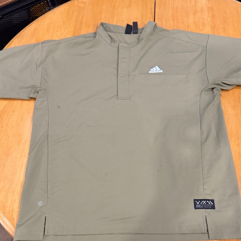 Adidas Men's Olive Button-Down Shirt